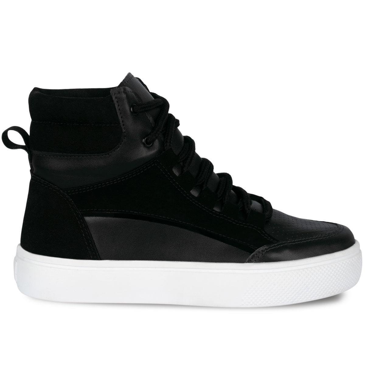 Tênis Feminino Cano Alto Casual Confort de Cadarço A1.22 C Menor preço em Tênis Feminino Cano Alto Casual Confort de Cadarço A1.22 C