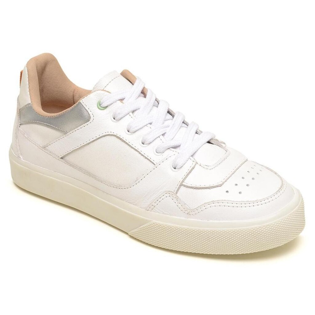 Tênis Feminino Cano Baixo Couro Casual Detalhe Conforto Leve