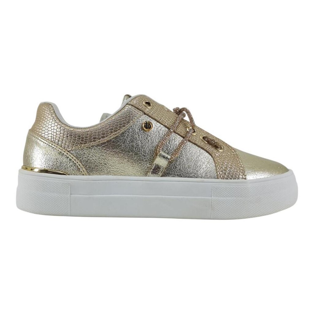 Tênis Feminino Casual Bebecê Metalizado Slip