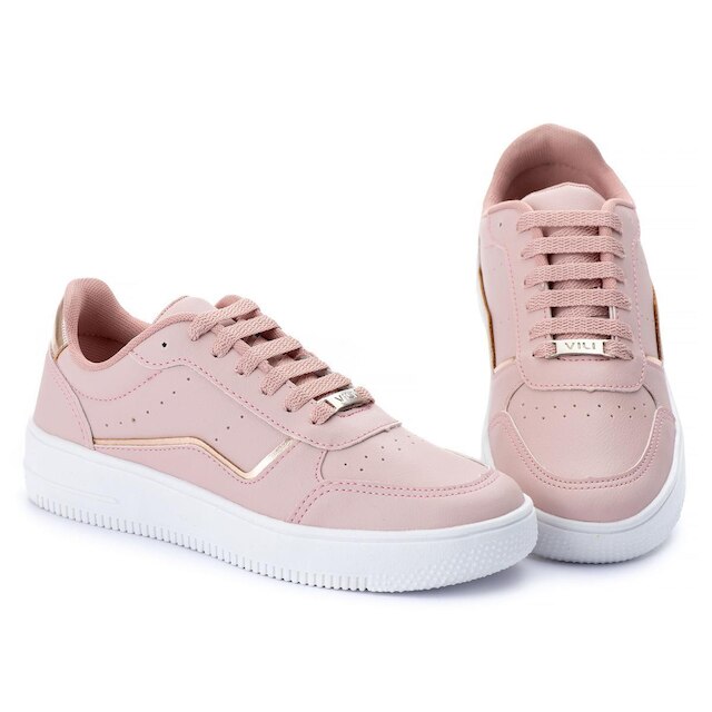Tênis Feminino Casual Branco Vili Leve Confortável