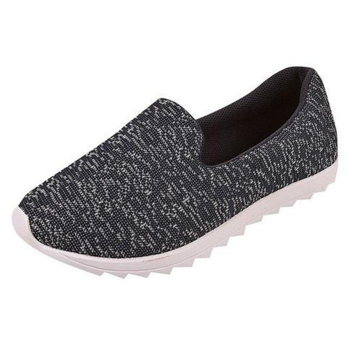 Tênis Feminino Casual Calce Fácil Cinza Mescla Tradicional Menor preço em Tênis Feminino Casual Calce Fácil Cinza Mescla Tradicional