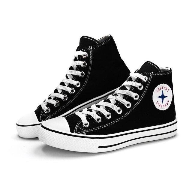 Tenis Feminino Casual Cano Medio Star Macio Relogio Led