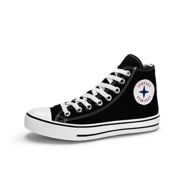 Tenis Feminino Casual Cano Medio Star Macio Relogio Led