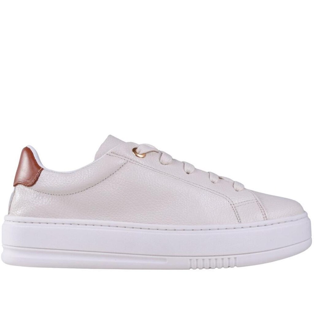 Tênis Feminino Casual com Cadarço Zariff 547006 Bege