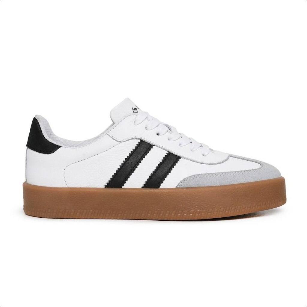Tênis Feminino Casual Couro Camurça Leve Conforto Cadarço