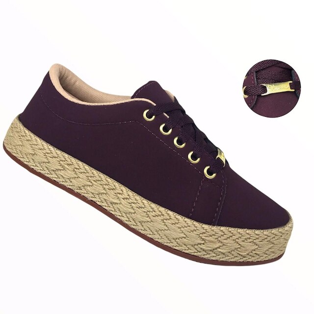 Tênis Feminino Casual Flat Form Sapatenis Premium Original