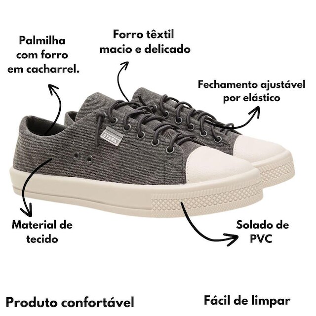 Tênis Feminino casual Isa Eco Jeans Byara 810