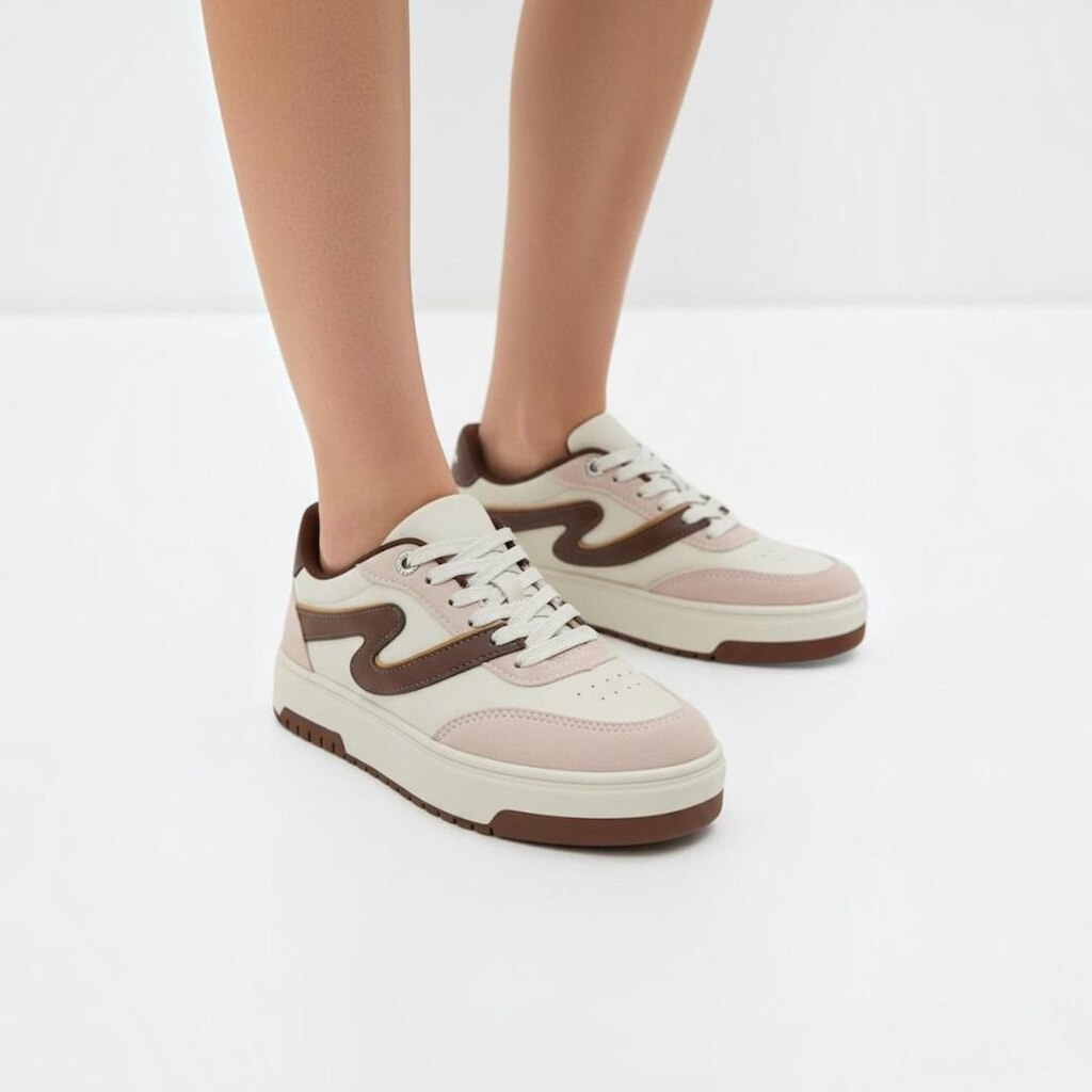 Tênis Feminino Casual Nadia Talita Creme