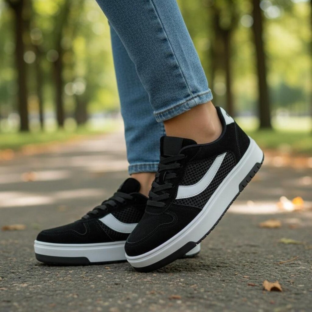 Tênis Feminino Casual Nadia Talita Preto