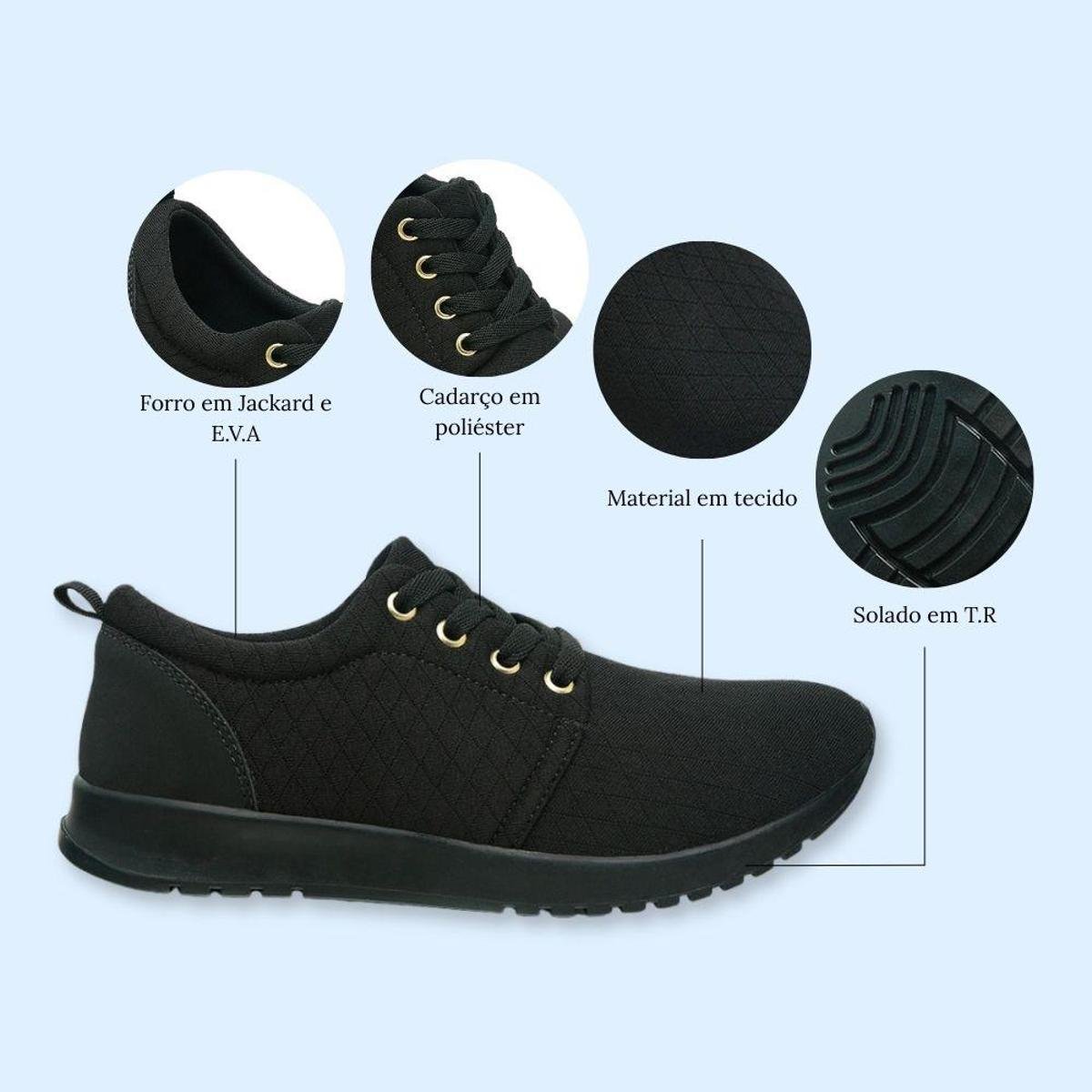 Tênis Esportivo Tenis Confortavel Feminino Para Trabalhar Tênis