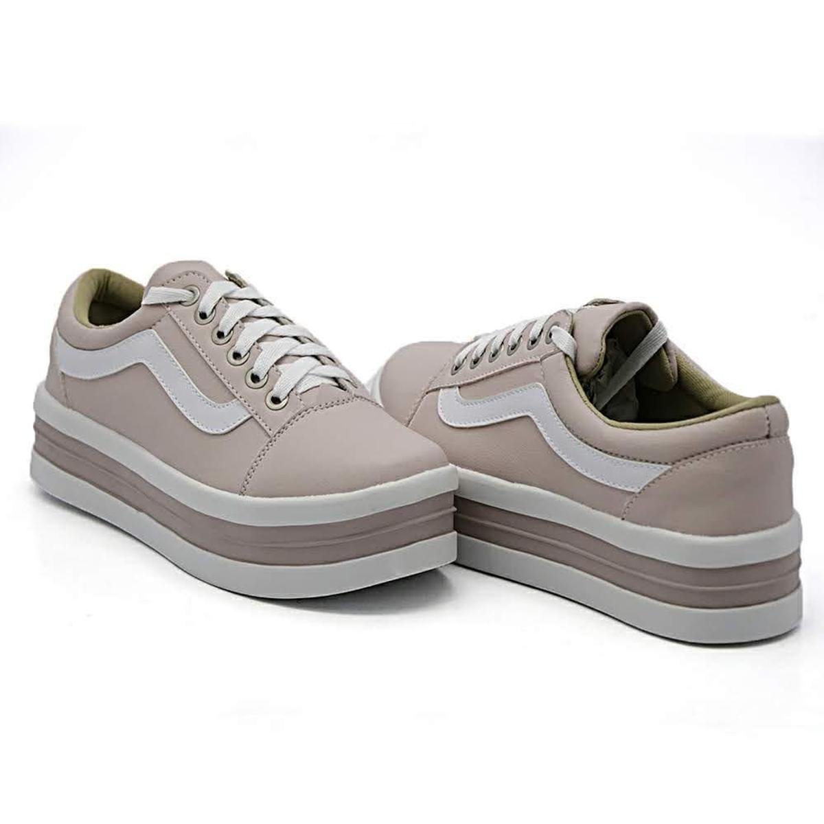 Tênis Feminino Casual Plataforma - Dk Shoes Menor preço em Tênis Feminino Casual Plataforma - Dk Shoes