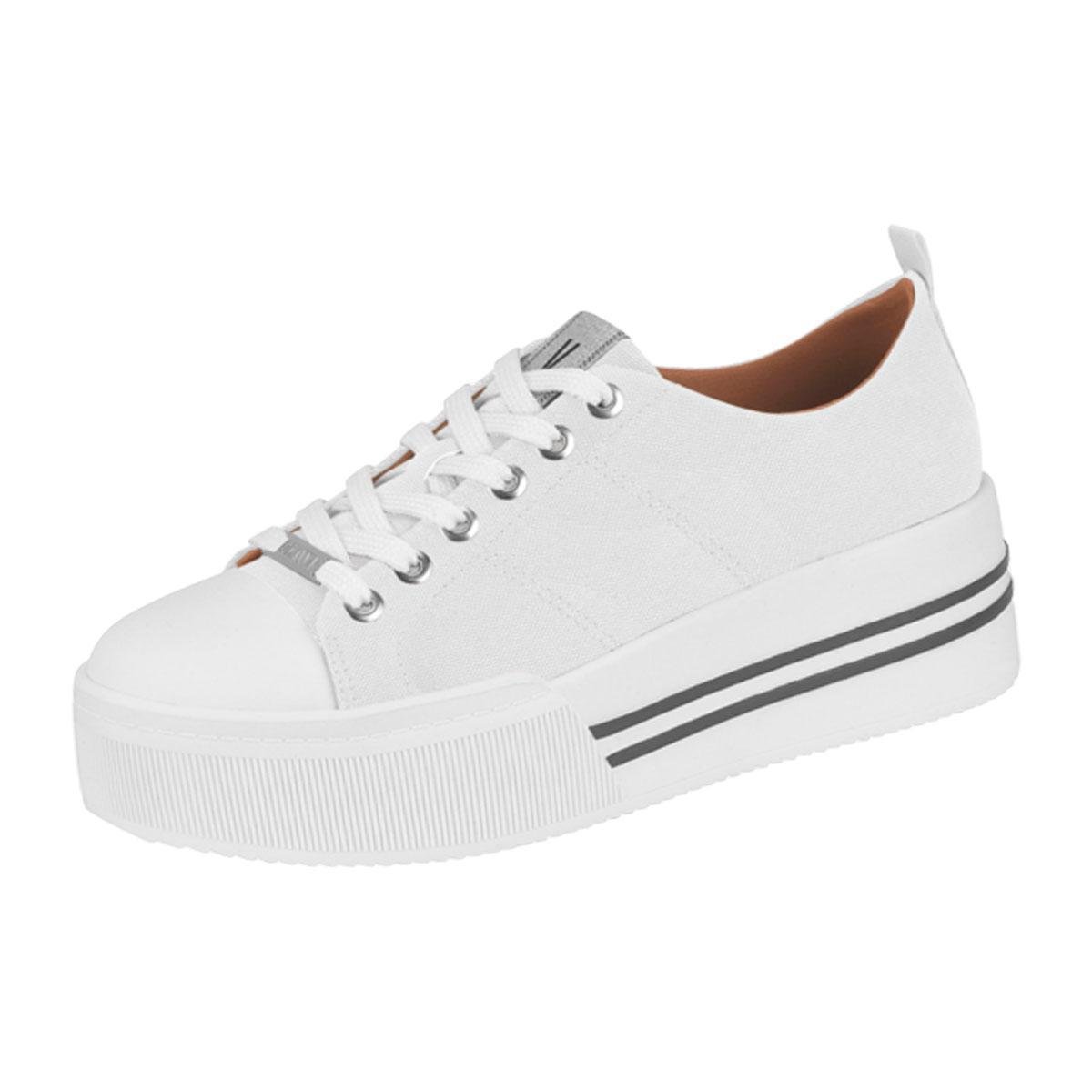 Slip On Tenis Branco Plataforma Alta Slip On Tenis Vizzano Branco