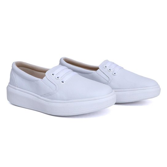Tênis Feminino Casual Slip On Sapatilha Feminina Cano Baixo