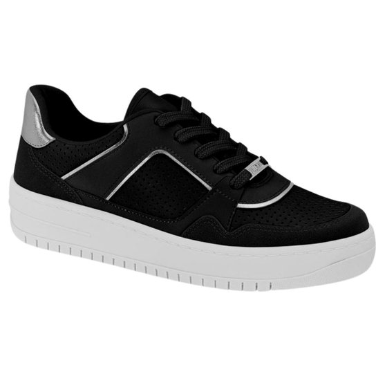Tenis Feminino Casual Urban Recortes Metálico Vizzano