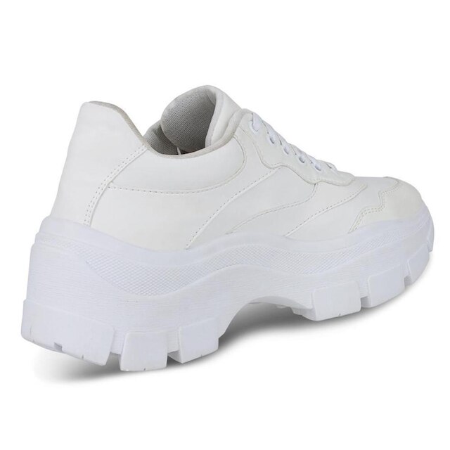 Tênis Feminino Chunky Cadarço Cano Curto Casual Conforto