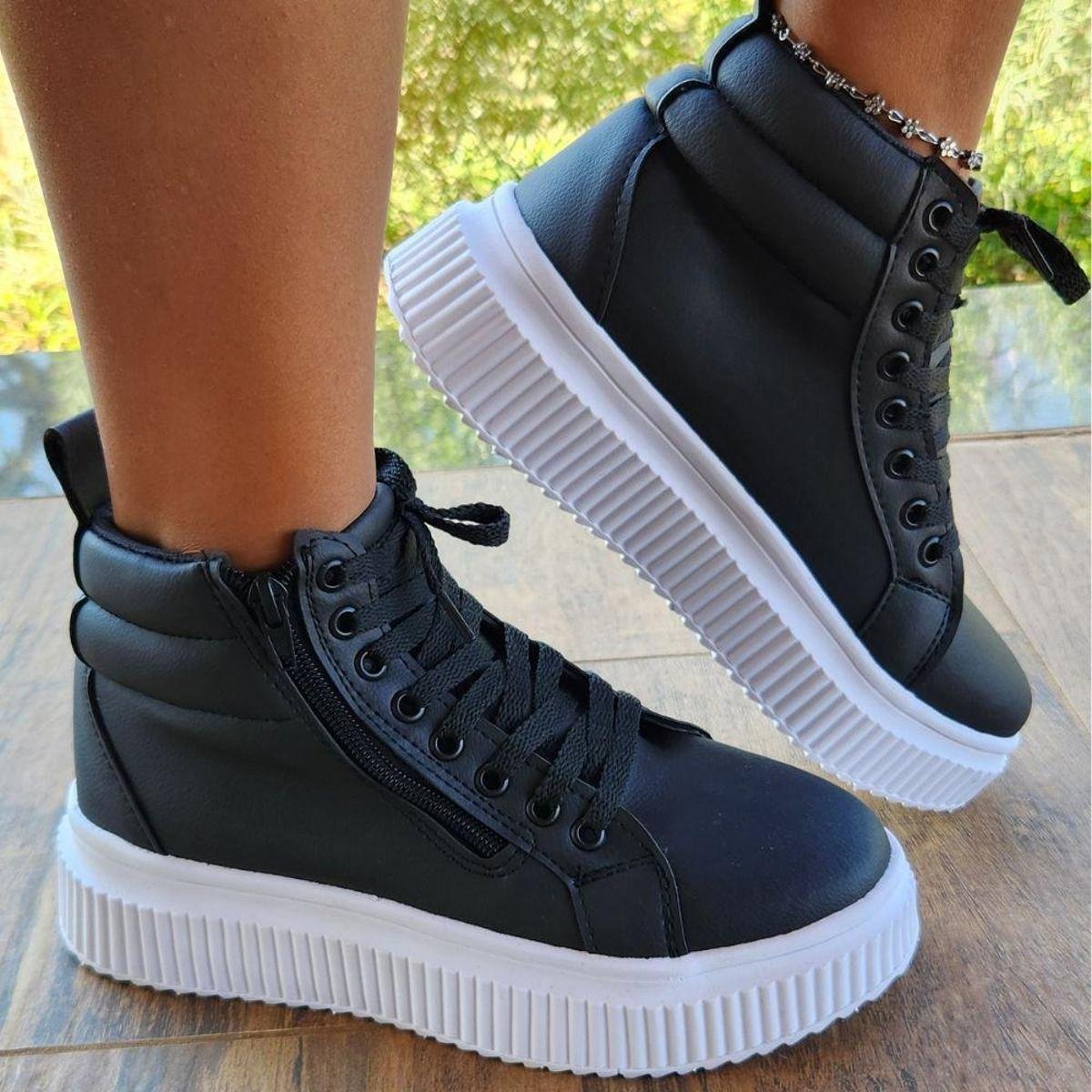 Tenis Feminino Com Solado tratorado Bota Feminina