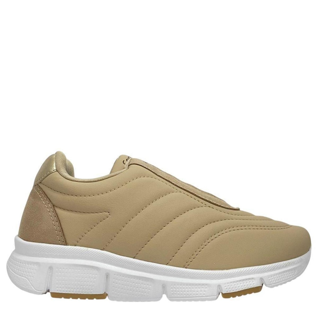 Tênis Feminino Comfort Flex Ultraconfortável Macio Bege 2590401