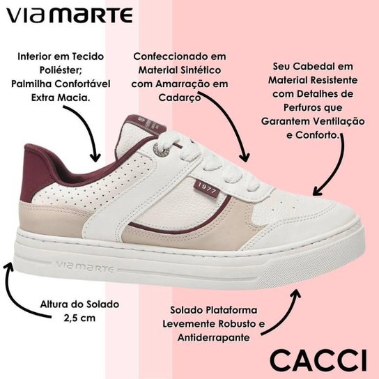 Tenis Feminino Estilo Moderno Conforto Casual Via Marte