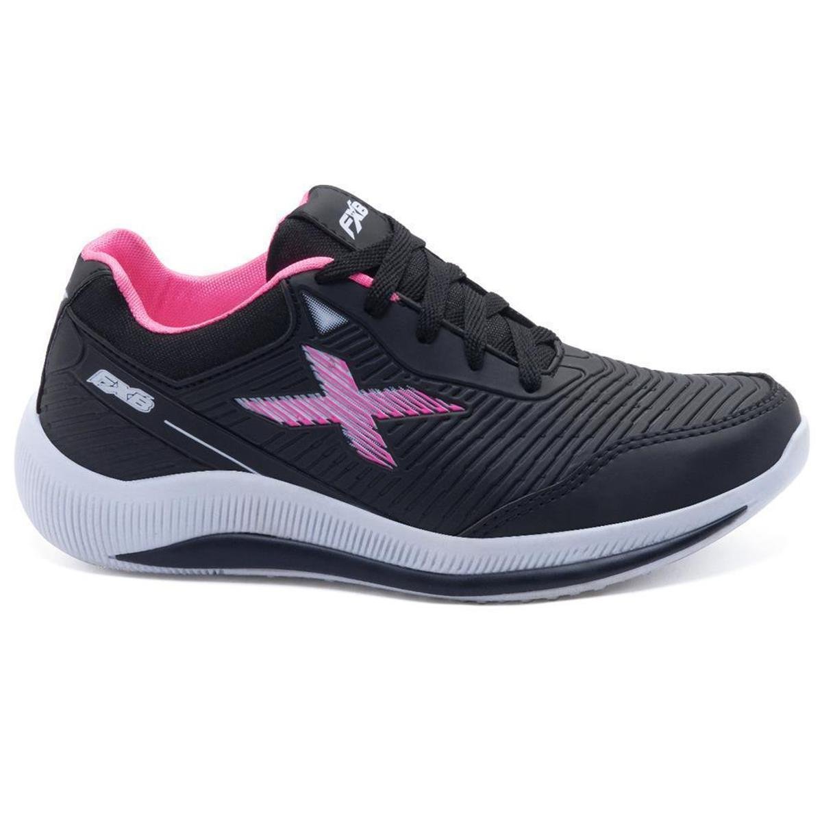 Tênis Feminino FXB Esportivo Academia Conforto Macio Leve - Preto+Rosa Menor preço em Tênis Feminino FXB Esportivo Academia Conforto Macio Leve - Preto+Rosa