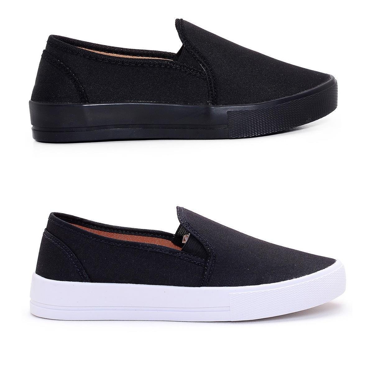 Tenis Feminino iate Kit 2 Pares Casual Confortável Menor preço em Tenis Feminino iate Kit 2 Pares Casual Confortável