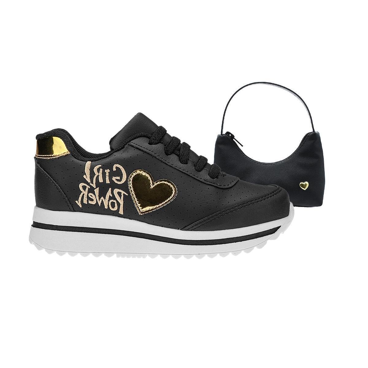 Tênis Feminino Infantil Escolar Casual Tamanho 24 ao 34 - Tênis e Bolsinha 👟➕👜 Menor preço em Tênis Feminino Infantil Escolar Casual Tamanho 24 ao 34 - Tênis e Bolsinha 👟➕👜