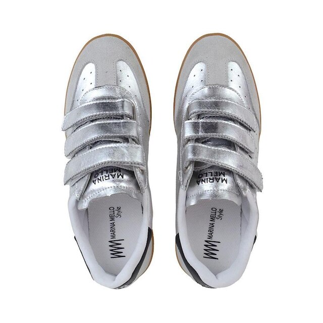 Tênis Feminino Marina Mello Casual Couro Prata