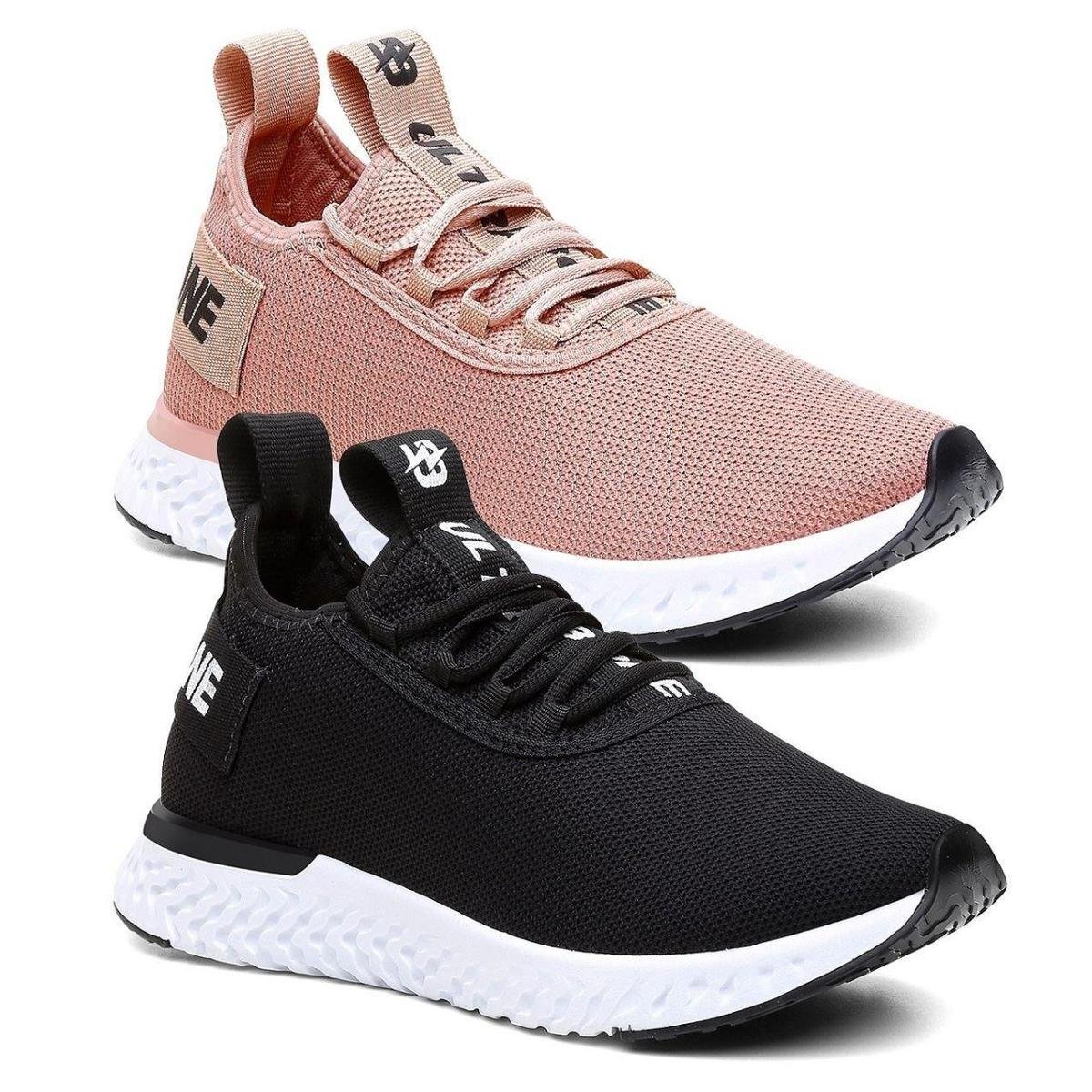Tênis Feminino Masculino Esportivo Caminhada Ultrabone Kit 2 - Branco+Nude Menor preço em Tênis Feminino Masculino Esportivo Caminhada Ultrabone Kit 2 - Branco+Nude