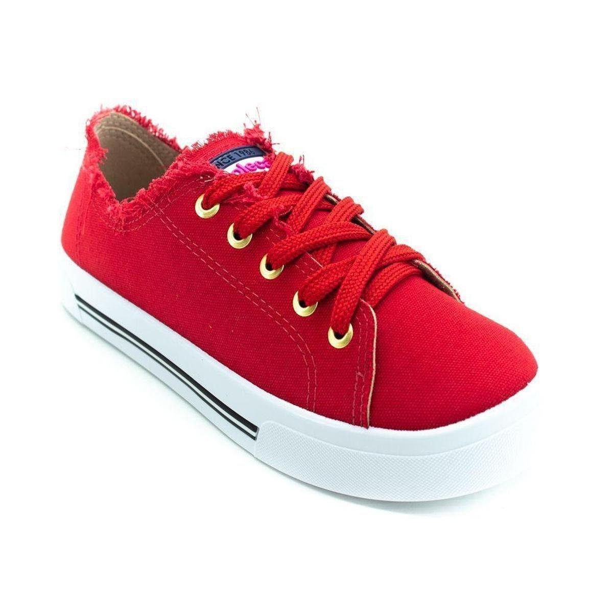 Tênis Feminino Moleca 5667.322 - Vermelho - Vermelho Menor preço em Tênis Feminino Moleca 5667.322 - Vermelho - Vermelho