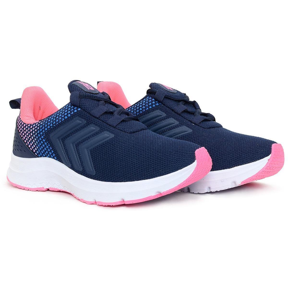Tênis Feminino para Academia Esportivo Caminhada BF Shoes - Marinho+Pink Menor preço em Tênis Feminino para Academia Esportivo Caminhada BF Shoes - Marinho+Pink
