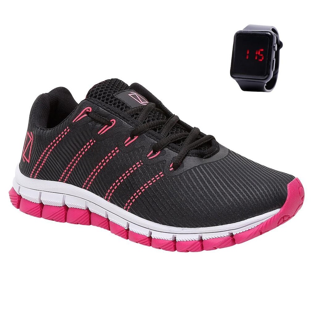 Tênis Feminino para Caminhada Academia Leve Confortável + Relógio