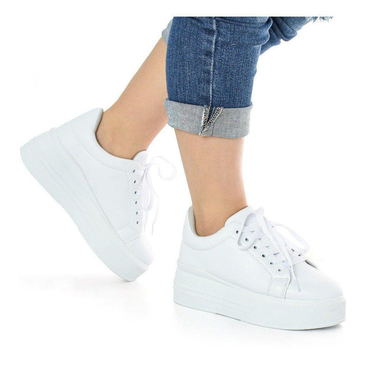 Tênis Feminino Plataforma Flatform Menor preço em Tênis Feminino Plataforma Flatform