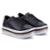 Tênis Feminino Salto Plataforma - Preto+Dourado