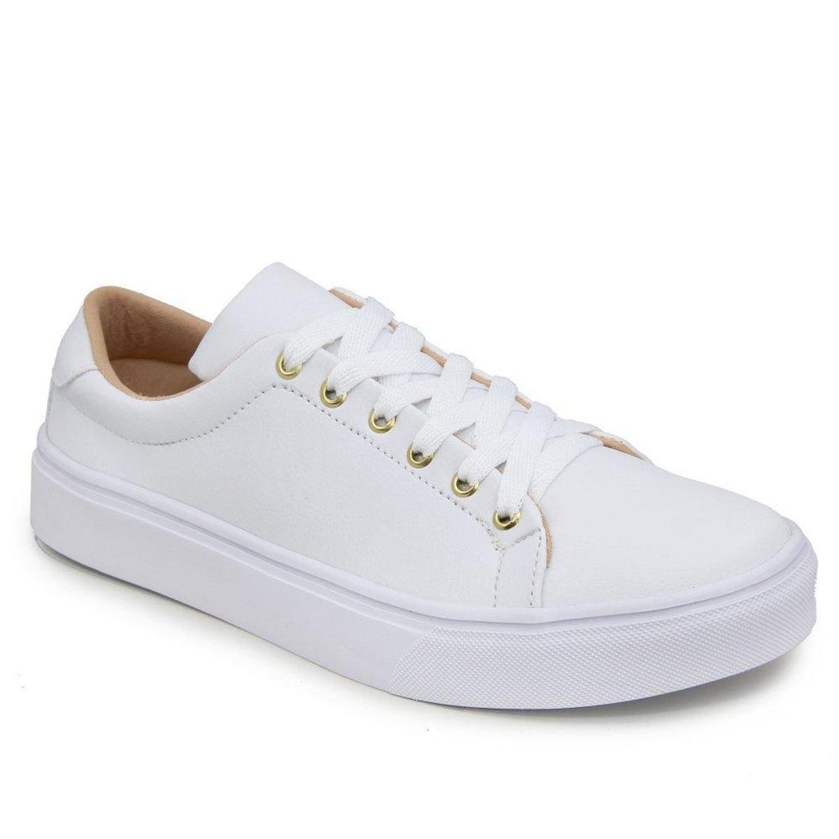 tenis feminino sapatenis feminino confortado - Branco | Zattini