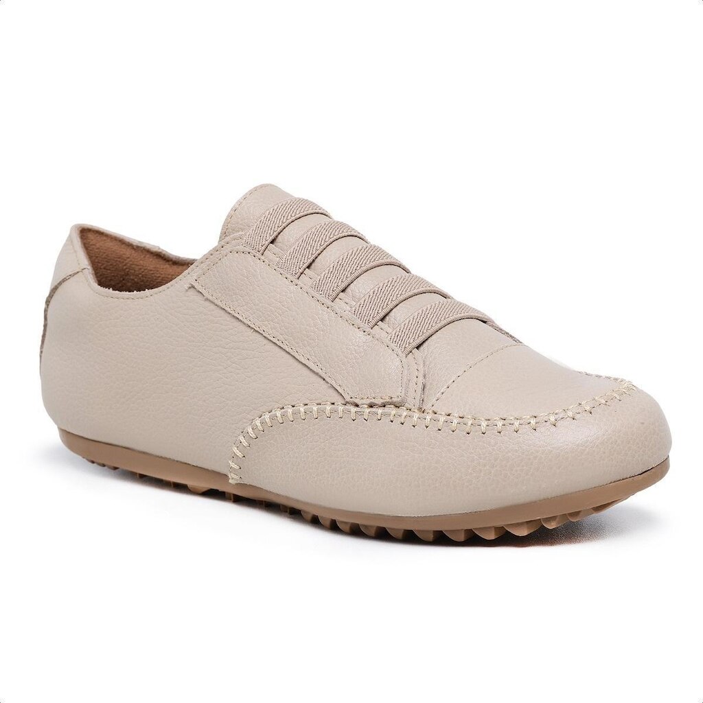 Tênis Feminino Sapatênis Mocassim Mocatênis Couro - N° 33 Até 42