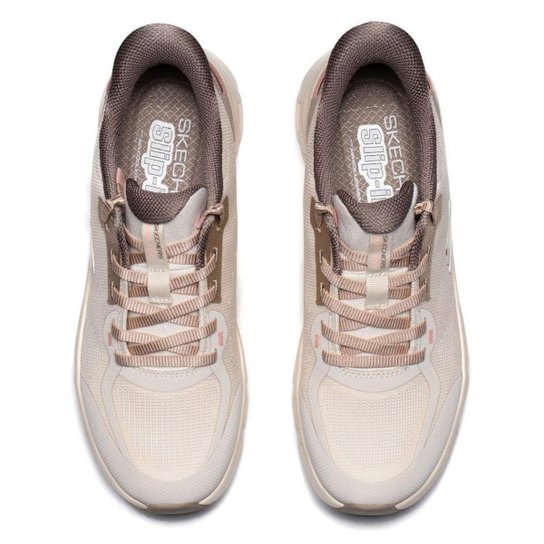 Tênis Feminino Skechers Glide-Step Pro Slip-Ins Nude/Rosa