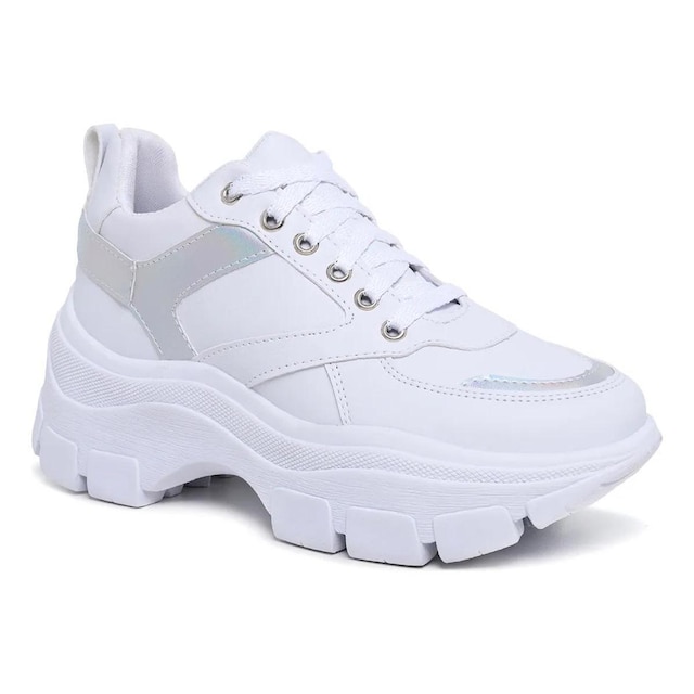 Tênis Feminino Sneaker Plataforma Chunky Tratorado Confortável Casual
