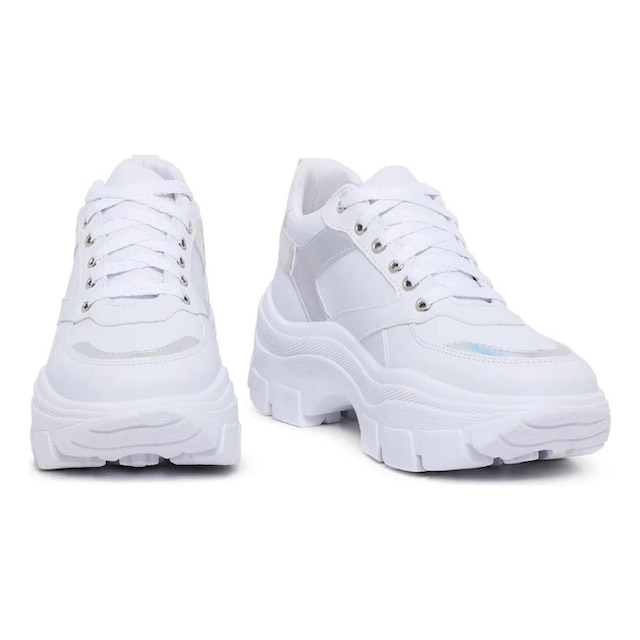 Tênis Feminino Sneaker Plataforma Chunky Tratorado Confortável Casual