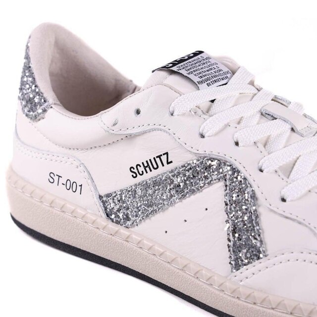 Tênis Feminino ST-001 Schutz White/Prata
