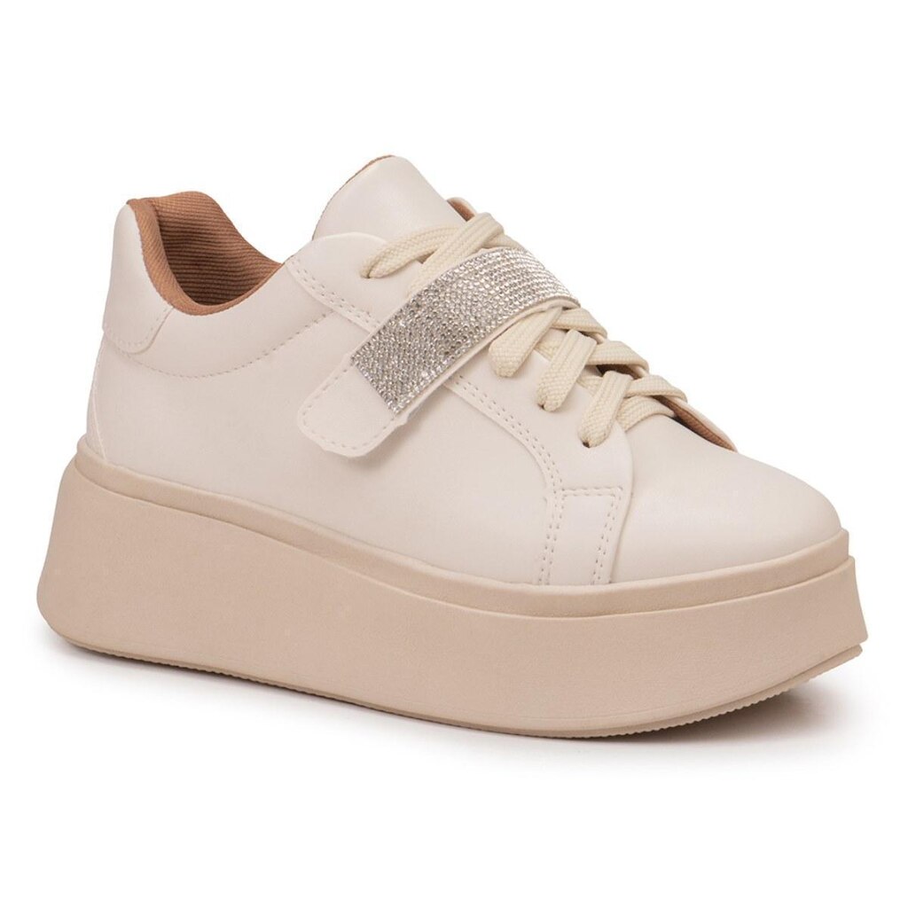 Tênis Feminino Strass Casual Confortável