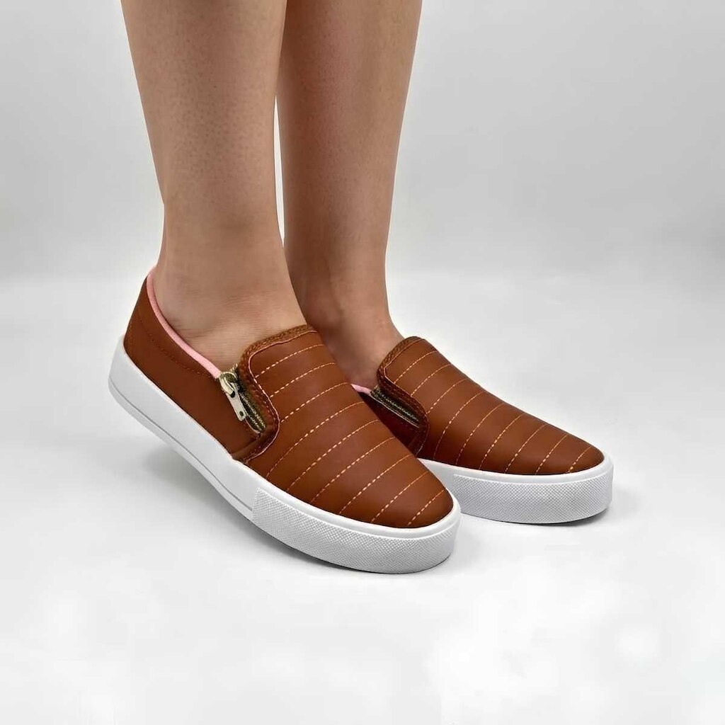 Tênis Feminino Vanessa Fashion Slip On Estilo Confy 1036