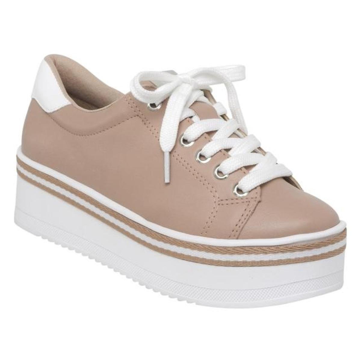 TEnis Feminino Via Marte 21-3108 - OnCa - Bege | Zattini