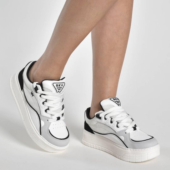 Tênis Feminino Via Marte Casual Urbano Sneaker Plataforma Plano Confortável Original