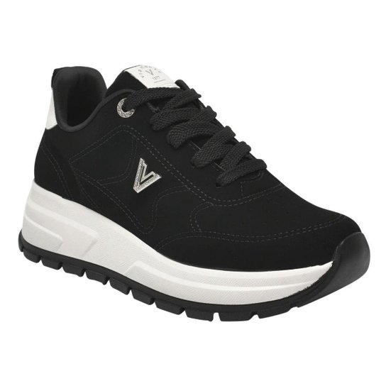 Tênis Feminino Via Marte Jogging Anabela Tênis Chunky Preto