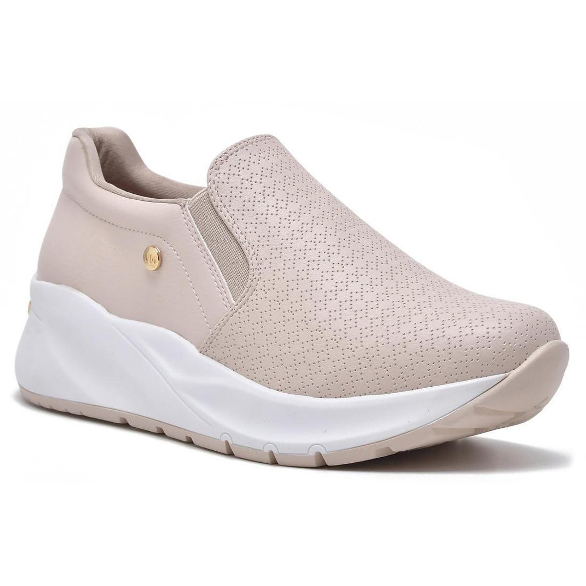 Tênis Feminino Via Marte Sola Alta Flatform Lançamento - Bege Claro Menor preço em Tênis Feminino Via Marte Sola Alta Flatform Lançamento - Bege Claro