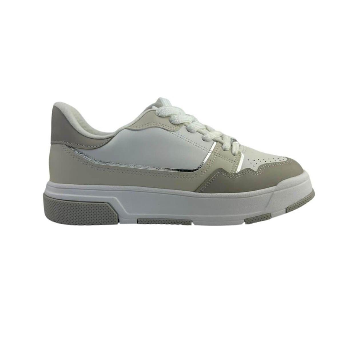 Tenis Calcados Feminino Cinza Zattini