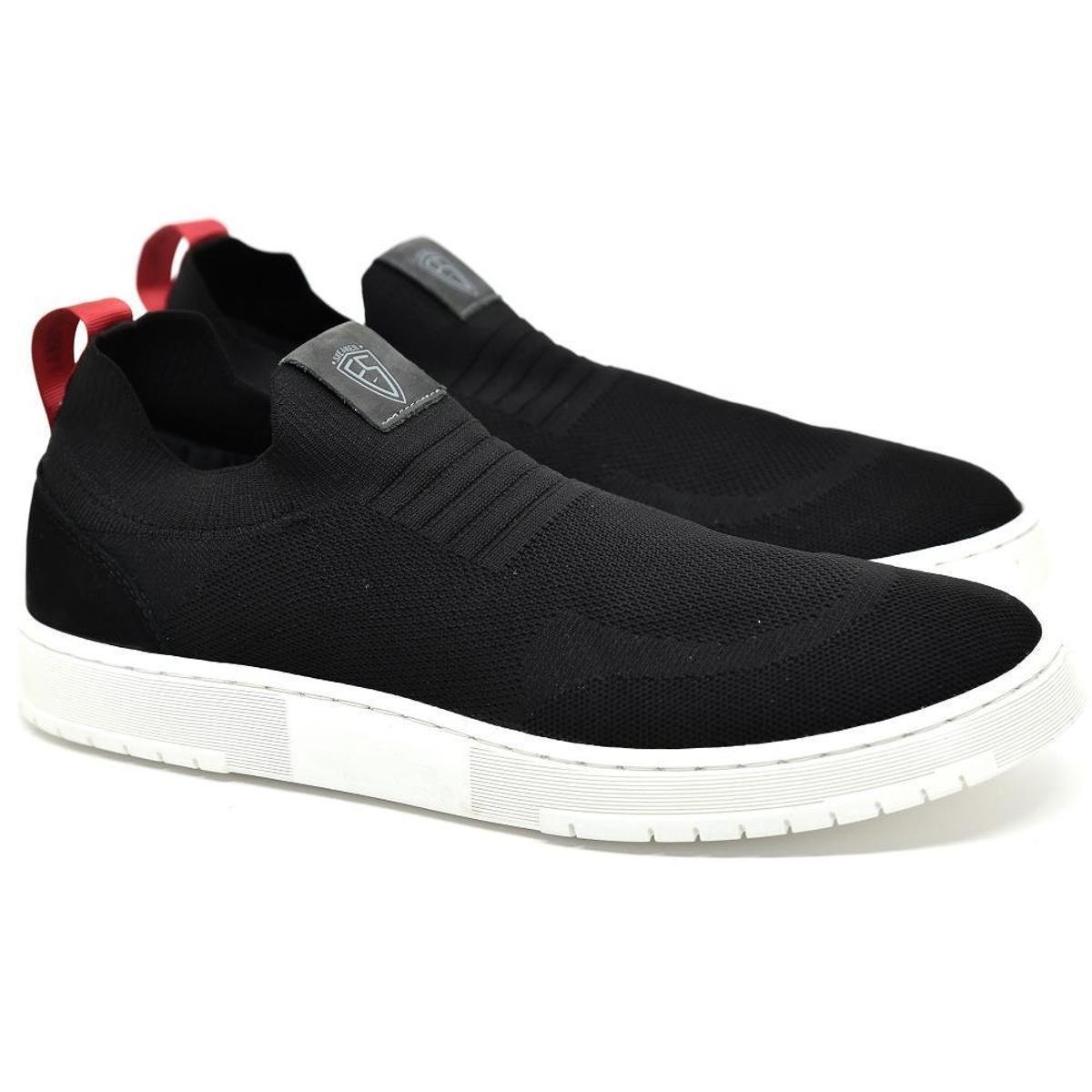 Tênis Ferracini Sneaker Sampa Couro Knit Conforto 8043-621 - Preto+Branco Menor preço em Tênis Ferracini Sneaker Sampa Couro Knit Conforto 8043-621 - Preto+Branco