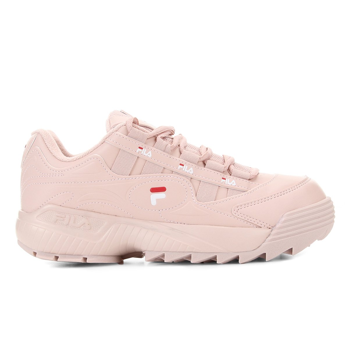 Tênis Fila D-Formation Feminino - Rosa+Branco Menor preço em Tênis Fila D-Formation Feminino - Rosa+Branco