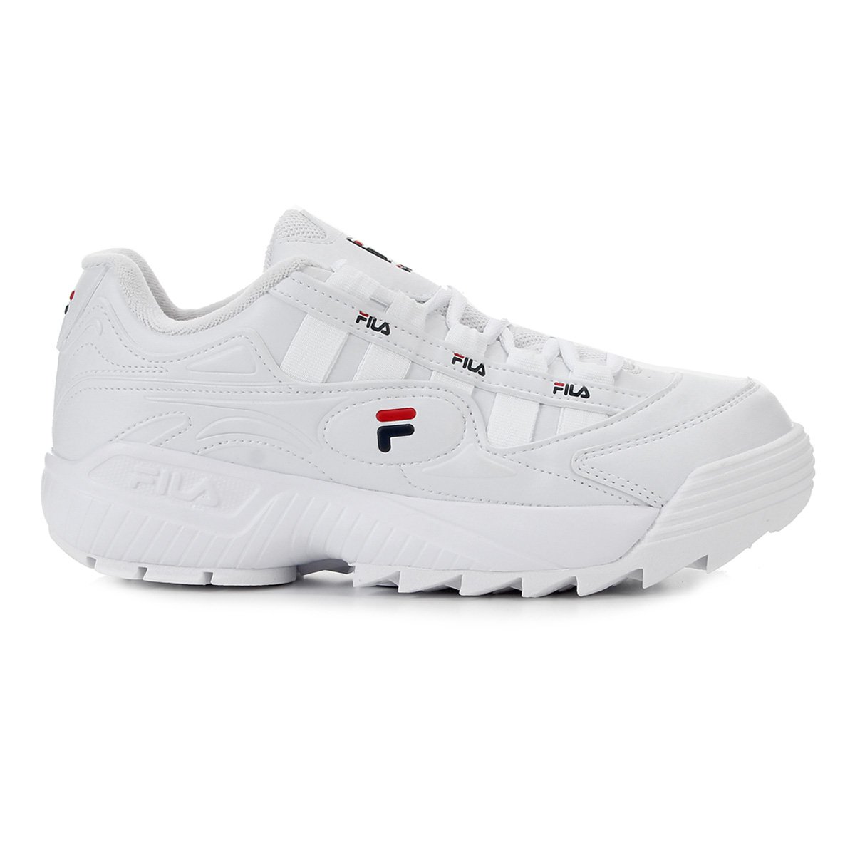 Tênis Fila D-Formation Masculino - Branco+Vermelho Menor preço em Tênis Fila D-Formation Masculino - Branco+Vermelho