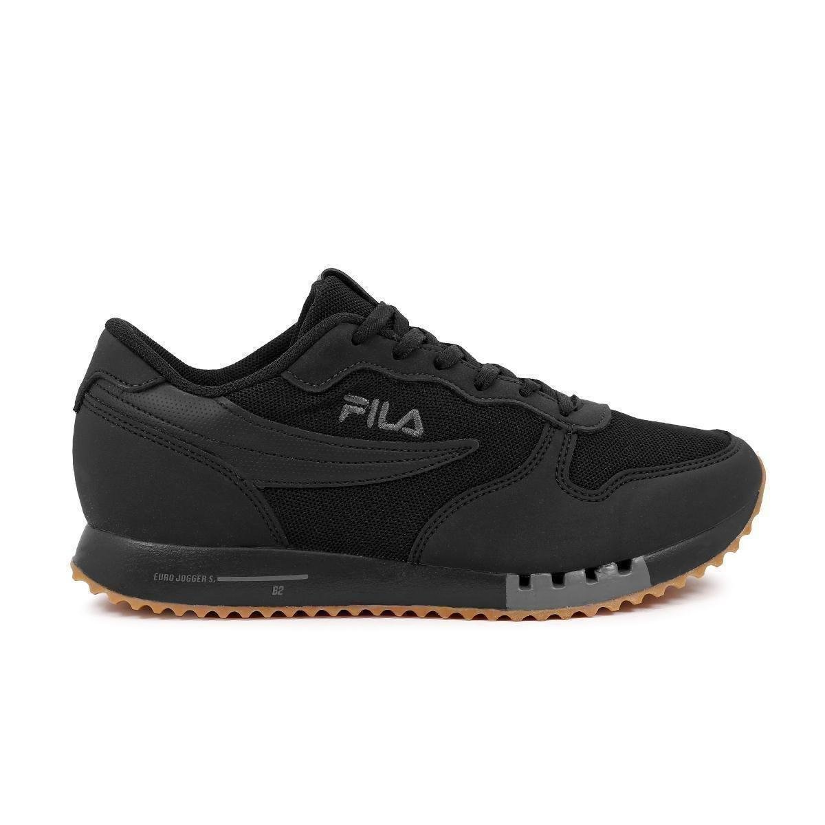 Tenis Fila Euro Jogger Sport - Preto Menor preço em Tenis Fila Euro Jogger Sport - Preto