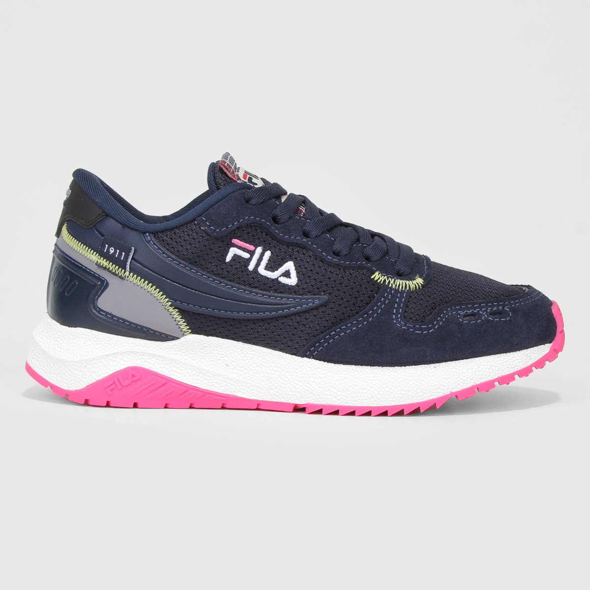 Tênis Fila Float Jogger Feminino - Marinho+Rosa Menor preço em Tênis Fila Float Jogger Feminino - Marinho+Rosa